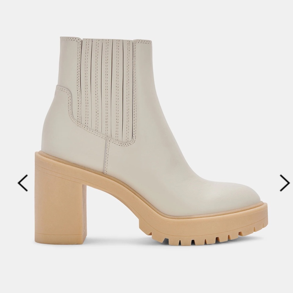 Dolce Vita Caster H2O Booties in Ivory Leather